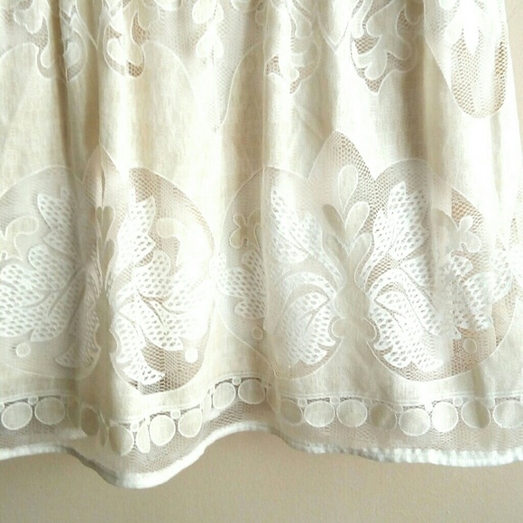 🔥O.N. Boxy Fit Brocade Lace Midi Dress - Ivory🔥 - Picture 4 of 7